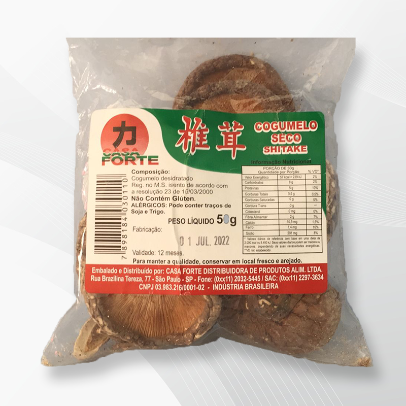 Cogumelo Karui Shitake Desidratado 50g - Bretas