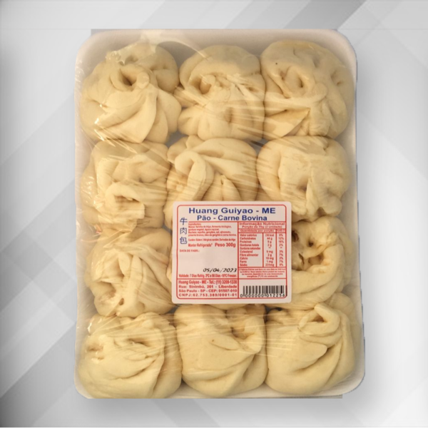 Nikuman pão chinês recheio carne bovina 300gr